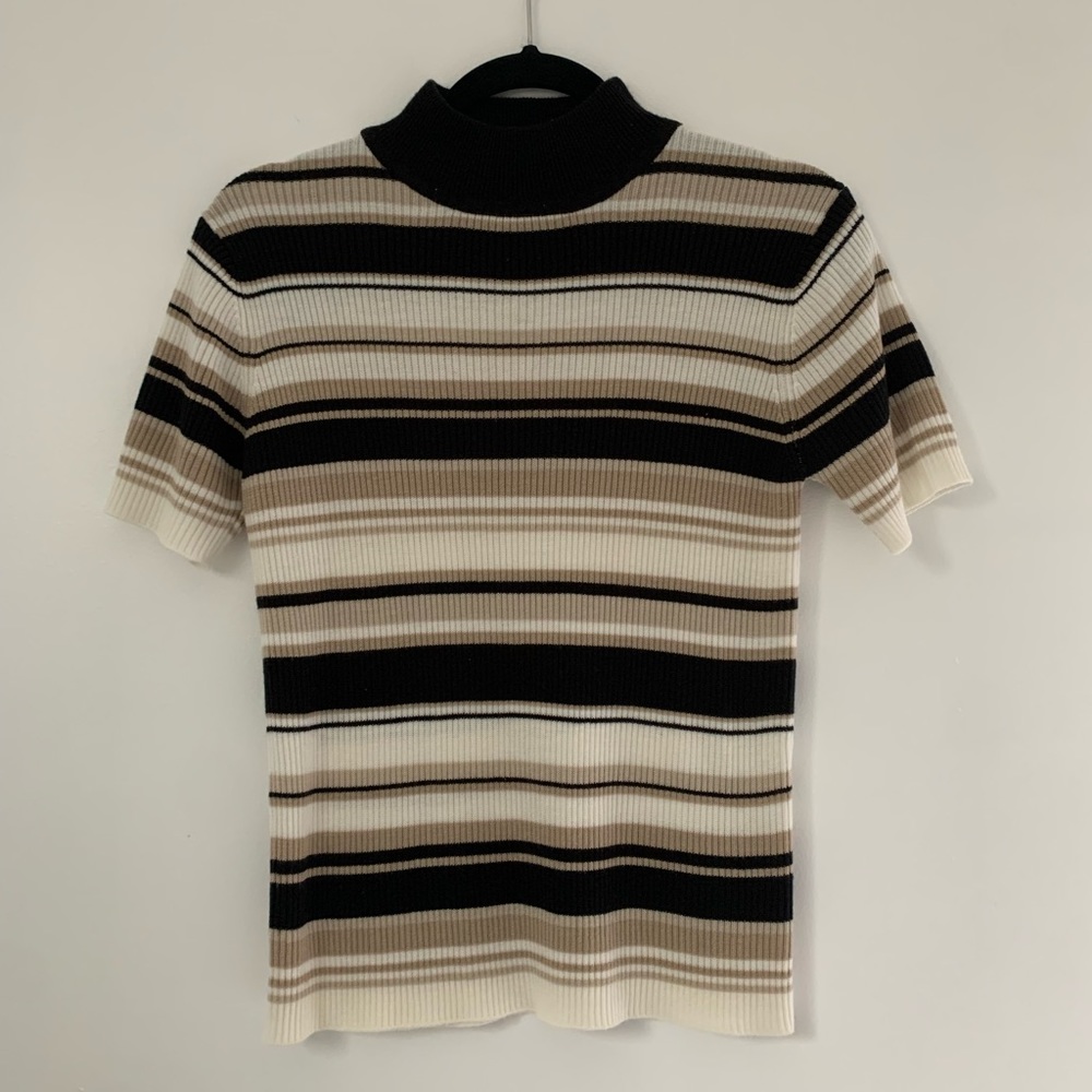 Croft & Barrow Mockneck Striped Top